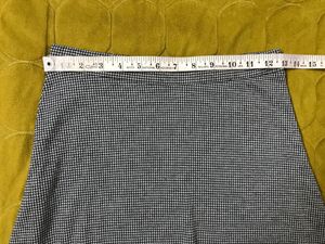 Stretchy Black Checkered Skirt Waist 26-30