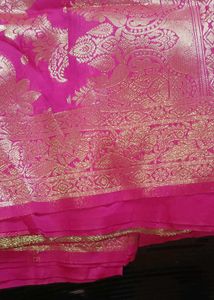 Elegant Pink Banarasi Saree