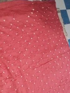 Red Embroidered Dress Material