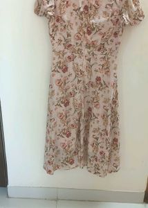 pastel colour floral midi dress.