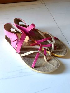 Pink Strappy Sandals