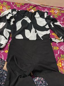 Black &amp; White Jumpsuit