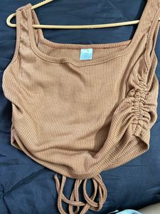 Sleeveless Ribbed Crop Top