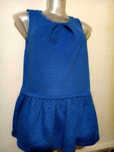 🎊Buy 1, Get 1 Free🎁Blue Sleeveless Top 32"-34"