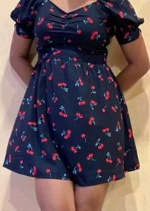 Cherry Print Mini Dress