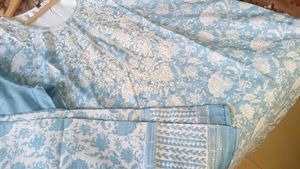 Sky Blue Embroidered Suit