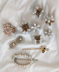 Pearl Hair Clip Set