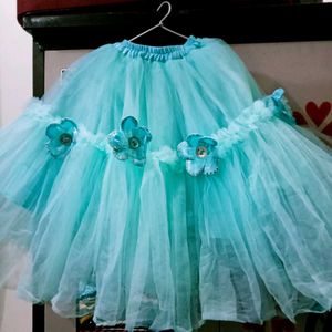 Blue Flower Girl Dress