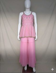Pink Ethnic sharara Set &amp; Dupatta