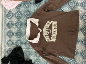 Brown Graphic Print Top