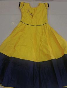 Elegant  Yellow Ethnic Gown