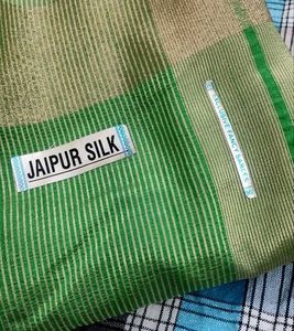 Pista Green Woven Pure Silk Cotton Maheswari Saree