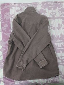 Vintage Brown Button-Down Shirt