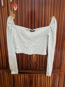 Cute Light Green Crop Top