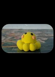 Yellow Octopus Charm