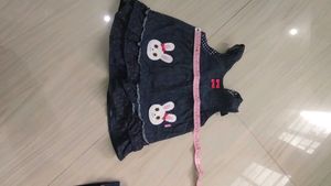 Denim Bunny Dress( can be worn 2-3 years old toddl
