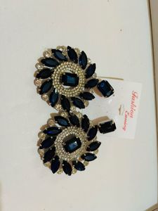 Elegant Blue Stone Earrings new with tag