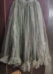 Elegant Pink &amp; Green Girls Dress