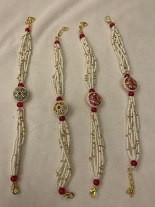 Kundan Rakhi Bracelet Set
