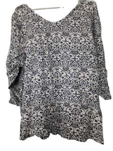 Korean Ethenic Print Tunic Top