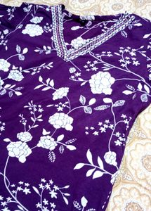 Pure Cotton Kurti Set With New Sare