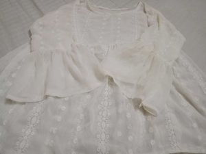 White Kurti Embroidered Dress