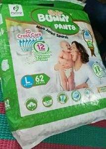 Baby Diaper Pack Of 62 Size L