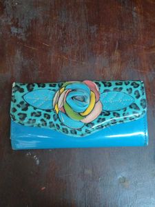 Blue Animal Print Wallet