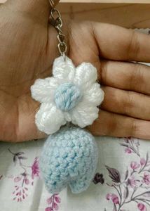 Flower Crochet Keychain