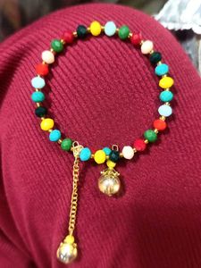 Colorful Beaded Bracelet Rakhi For Bhabi