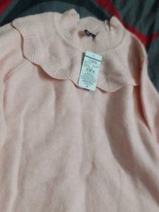 Chic Pink Ruffle Sweater