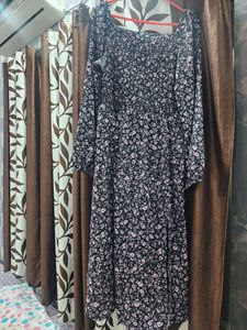 Tokyo Talkies Black Purple Floral Dress