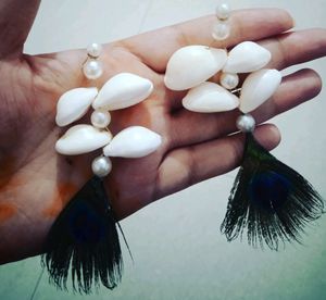 Handmade  Kori And Mor Pankh Earrings