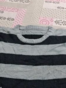 Striped Grey &amp; Black Sweater