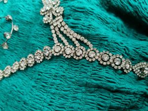 Rhinestone Necklace &amp; Earring Set