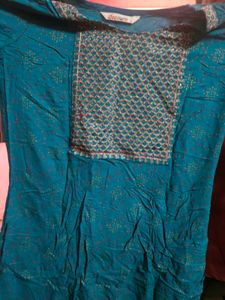 Embroidered Teal Kurta