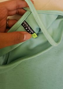 Mint Green Asymmetrical Tank