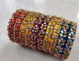 5 Sets Of Silk Bangles Combo Offer Bangle