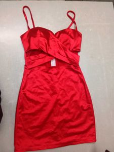 Red Cut Out Party Dress