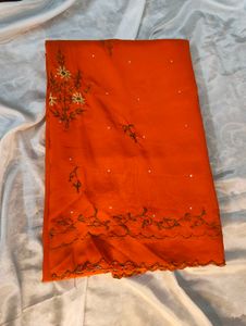 Elegant Orange Saree
