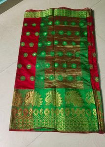 Red Colour Banarasi Silk Saree