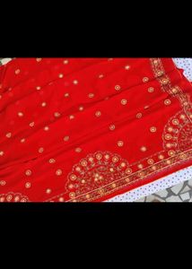 Deep Red Saree