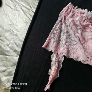 Pink Lace Lingerie Skirt