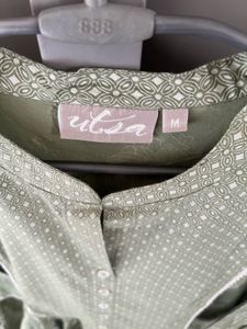 Mint Green Floral Dress/kurta By Utsa, Westside