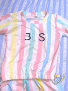 Striped Girls Clothing Set