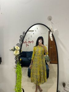 LIBAS Yellow Printed Kurta