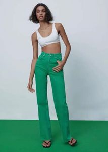 Zara Green Denim Jeans