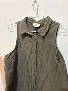 Olive Green Shirt Top