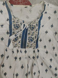 White Printed Kurta
