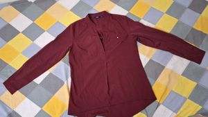 Burgundy Long Sleeve Top